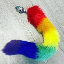 Plug Anal Rabo  Colorido Tam P