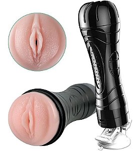 Masturbador Masculino Vagina Cyberskin Lanterna Com Ventosa - Com  Vibração