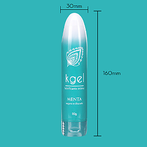 Lubrificante Íntimo Solúvel A Água 80g - Sabor Menta -Formato Toy