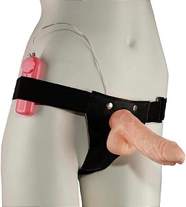 Capa Peniana Extensora Escroto Cinta Ajustável Vibro Bullet 17,5 x 3,8 cm