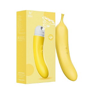 Vibrador Massageador de Clitóris Com Pulsação - Formato de Banana - Dibe 7 Funções De vibração E 7 Modos De Pulsação/USB