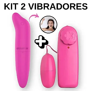 Kit 1 Vibrado Ponto G +1 Massageador Capsula Vibração ( 4 Pilhas  BRINDE + 1 Raspadinha Kama Sutra)