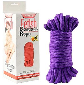 Corda Erótica Fetish Rope - Corda para Bondage 10 Metros COR ROXO