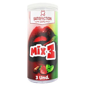 Bolinha Funcional Satisfaction Mix 3 Com 3 Unid/ Beijável  Sensações De Vibração