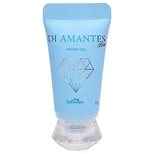 DI AMANTES -Gel Excitante Feminino Blue-Funções São: Frescar, Vibrar, Excitar, Estimular, Lubrificar e Hidratar-25gr