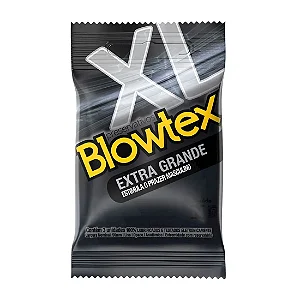 Preservativo Extra Grande Estimula o Prazer Masculino com 3 unidades Blowtex 56 mm.