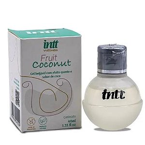 Gel Beijável com Efeito Quente Fruit Coconut Intt Wellness 40 ml
