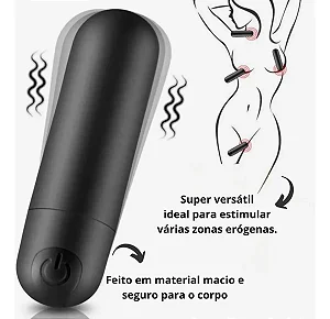 Bullet Recarregável Power da Pretty 12 Níveis De Vibração- Recarregável Por USB/Tomada