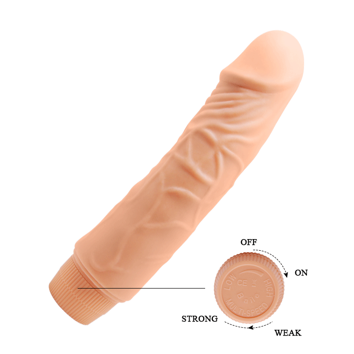 Prótese com Vibrador - Barbara Jeff - Baile 19 cm de comprimento 4 cm de Espessura( PILHAS DE BRINDE)