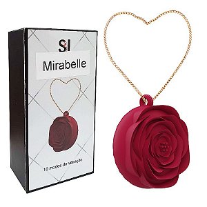 Vibrador de Clitóris Formato De Rosa / Formato de Colar - Mirabelle -Recarregável via USB/Tomada-10 Modos de Vibração