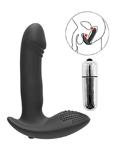 Vibrador e Massageador de Próstata com Bullet de 1 Vibração - 11,5x2,6- Utiliza 3 Baterias LR44.