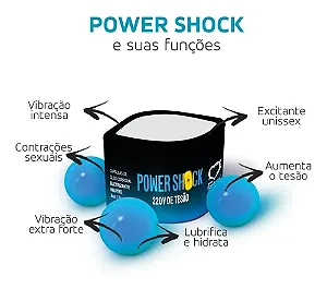 Bolinha Excitante Power Shock 220v De Tesão Com 03 Bolinhas de 2g Cada
