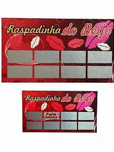 Raspadinha do Beijo - Cartela