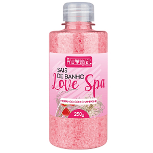 Sais De Banho 250g Relaxante, Esfoliante, Hidrata & Refresca Morango Com Champagne