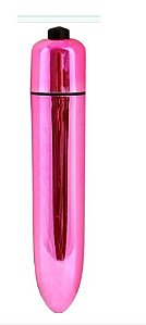 Bullet Massageador de Clitóris - Cápsula- Rosa Metalico (1 Pilha AAA ( inclusa DE BRINDE).