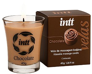 Vela Beijável Para Massagem Corporal Relaxante Hidratante Que não Queima A Pele Sabor Chocolate Intt 40G