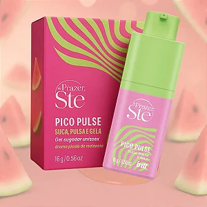 Pico Pulse Intt Sugador em Gel Que Pulsa Suga Vibra E Excita Unissex Picolé Melancia