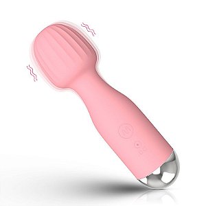 Varinha Mágica Recarregável Estimulador de Clitóris e Seios - Mina -ROSA-
