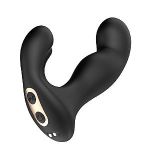 Vibrador de Próstata com Dedilhar / Vem cá - Preto - Recarregável - 9 Modos de Vibração