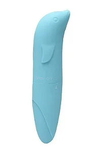 Vibrador de Ponto G - Golfinho Aveludado - SI: Cor: Azul Tiffany