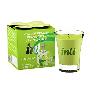 Vela Beijável Para Massagem Corporal Relaxante Hidratante Que não Queima A Pele Sabor CaipirinhaIntt 40G