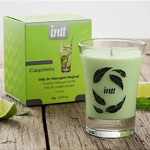 Vela Beijável Para Massagem Corporal Relaxante Hidratante Que não Queima A Pele Sabor Caipirinha 40g