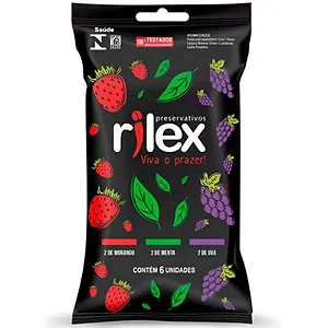 Preservativo Rilex De Frutas (6 Und) - (Morango-Menta-Uva)
