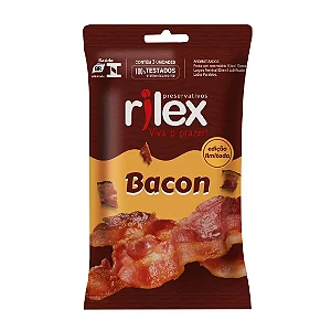 Preservativo Lubrificado Com Aroma de Bacon Rilex 3 Unidades ( Ediçao Limitada)