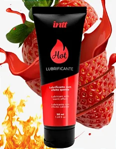 Lubrificante Hot Morango Beijável - Base De Água - ( UNISSEX)Intt 50ml