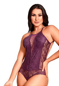 Body em Renda e Tule Poá- COR Absoluto TAM GG Y7083