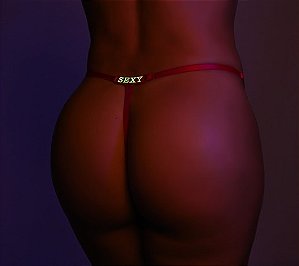 Calcinha Ajustável Sexy Hot Frase Brilha No Escuro Neon- SEXY -VERMELHO-Y5078