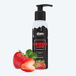 Semen Lub LGBTQIA+ Morango 100ml - Gel Lubrificante Realista Beijável Premium- á Base D'água