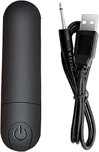 Golden Mini Bullet -Vibrador Cor BLACK-RECARREGAVEL– 10 Modos de Vibração –