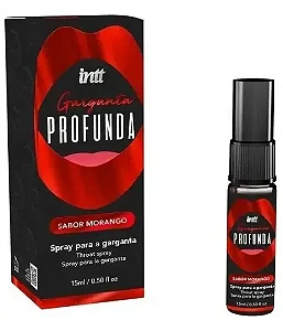 Gel Anestésico Garganta Profunda 15ml Intt Sabor Morango
