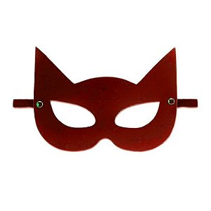 Máscara Mulher Gato- Cor Vermelho