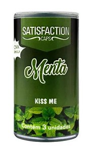 Bolinha Beijavel Kiss Me Menta Hot C/3 Satisfaction Ies