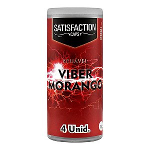 Bolinha Iesball Viber MorangoPara Massagem Corporal Satisfaction Caps C/4 Un