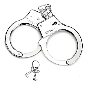 Par De Algemas De Metal Com Chaves- Metal Simples-