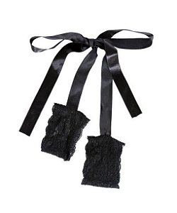 Algema  De Renda Com Fita De Cetim Acoplada Para Amarrar