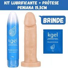 Kit Kgel Lubrificante Kgel Íntimo + Protese Peniana 15,5cm