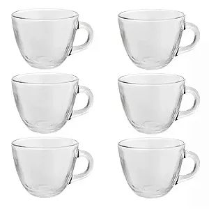 Cj 6 Xícaras de Café de Vidro BASIC 90ml
