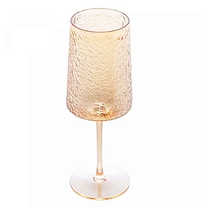 Cj 2 Taças p/ Vinho Cristal Martelado Petra Ambar  600ml
