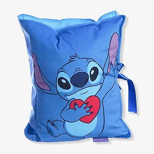 Almofada Stitch Love Formato Carta Laço Fibra 30X30cm