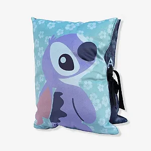 Almofada Stitch Ohana Formato Fibra Carta Laço 30X30cm