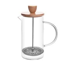Cafeteira Prensa Francesa Vidro Boross e tampa de Bambu 600ml