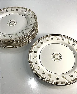 PRATO SOBREMESA CLASSIC NUTS FILETE OURO 1* CLASSIFIC