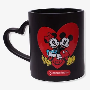 Caneca Magic CORACAO 350ml MICKEY e MINNIE NAMORADOS