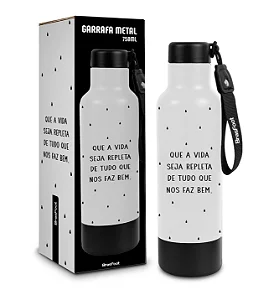 Garrafa Metal Steam  750ml - Tudo Qoe Nos Faz Bem