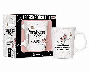 Caneca Porcelana Parabéns para Você  260ml
