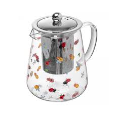 Chaleira c/ Filtro Aço Inox GARDEN PARTY 750ml Vidro Boross